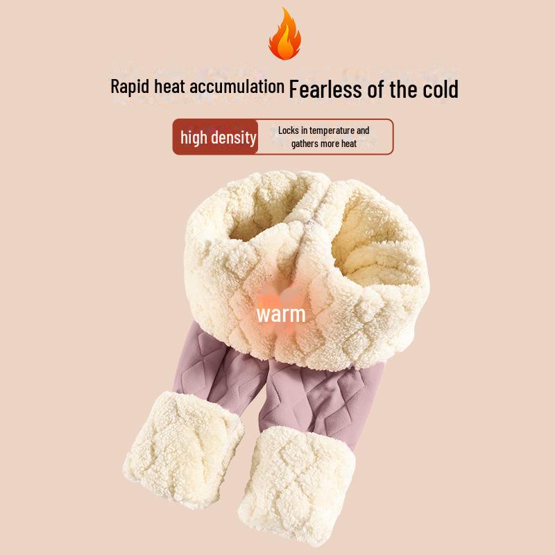 Женские зимние леггинсы с высокой талией и флисовой подкладкой - ультра-толстые теплые хлопковые брюки