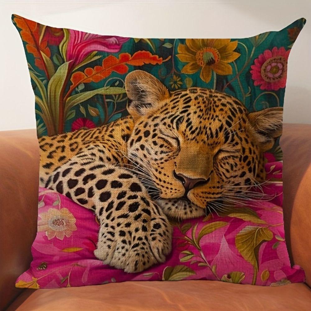 45cm Cushion Cover Soft Material Decorative Pillowcase Animal Print Throw Cushion Home Decor