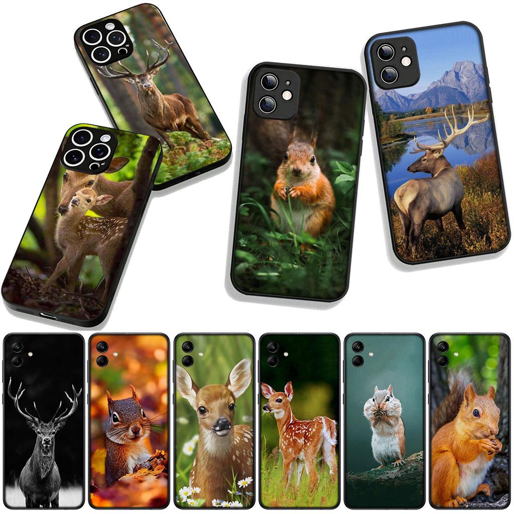 Cover for Xiaomi Redmi Note 15 11 9 10 Pro Plus A5 9A 9T 10A 10C 9C NFC 15C 8T Phone Case Sika Deer Squirrel