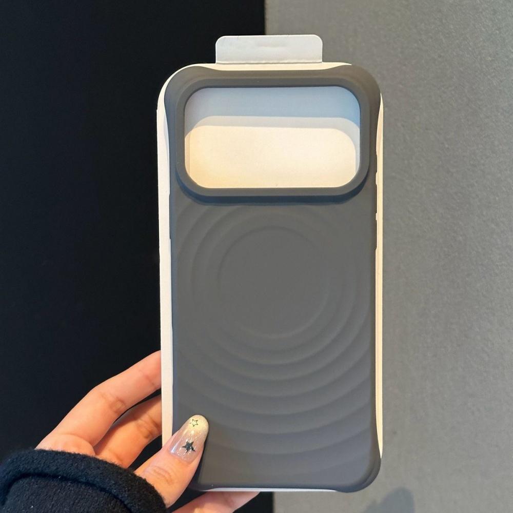 Конфетный Силиконовый Защитный Бархатный Ударопрочный Чехол Для iPhone 17 Air 16 15 14 13 Pro Max Plus Для Magsafe Магнитная Крышка с Рисунком Водяной Ряби