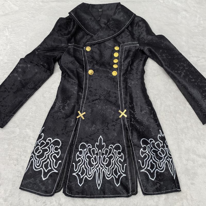 Аниме Nier Automata Косплей 9S Yorha 2B Косплей Костюм Мужской Женский Костюм Парик Маскировочный Костюм Плюс Размер Необычные Вечерние Черное Платье