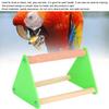  Stand Perch, Wooden Triangular Stand Bracket with Fixed Screw Fittings for Birds to Stand Rest Play and Bite