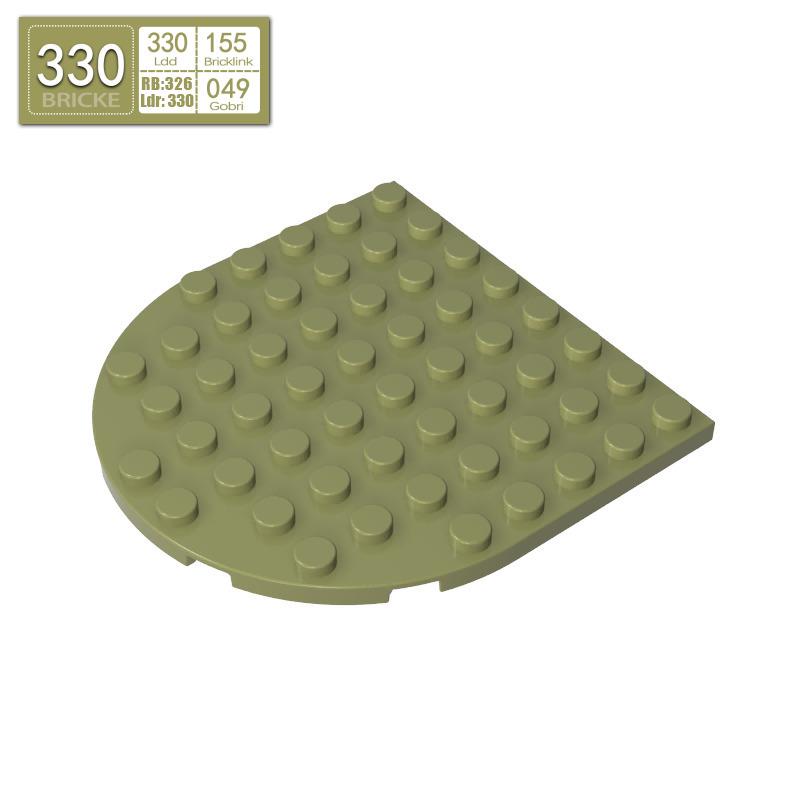 BRICKE 41948 8x8 Half-Round Plate - LEGO-Compatible MOC Building Blocks
