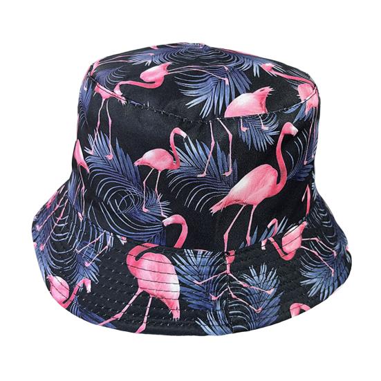 Кепка рыбака с принтом фламинго, унисекс, солнцезащитная кепка, двусторонняя, для путешествий и кемпинга, защита от ультрафиолета, складная, с короткими полями, для активного отдыха на природе