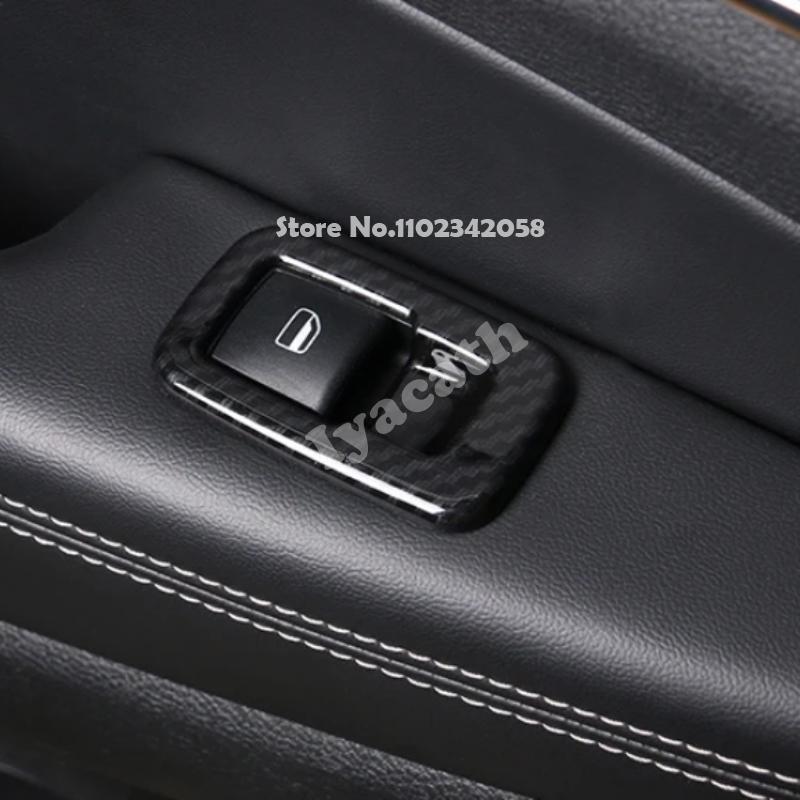 For Jeep Grand Cherokee WK2 2011- Interior ABS carbonfiber Car Window Lift Button Glass control Switch Panel Cover stikcer