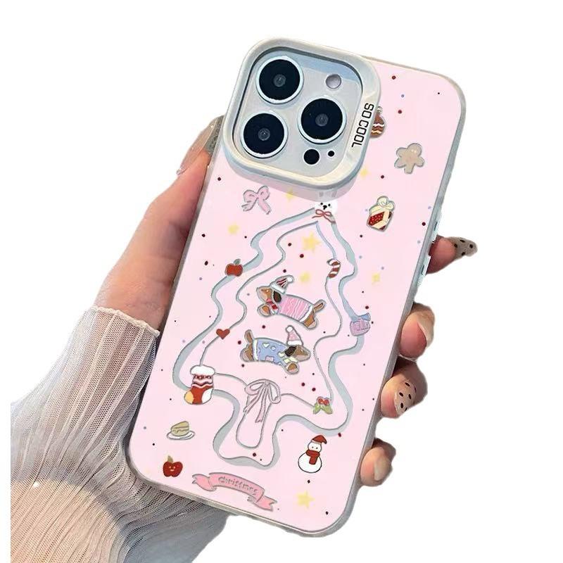 Новый щенок-сосиска подходит для чехла на мобильный телефон iphone17 Apple 15promax/14/13pro12 девушка/16
