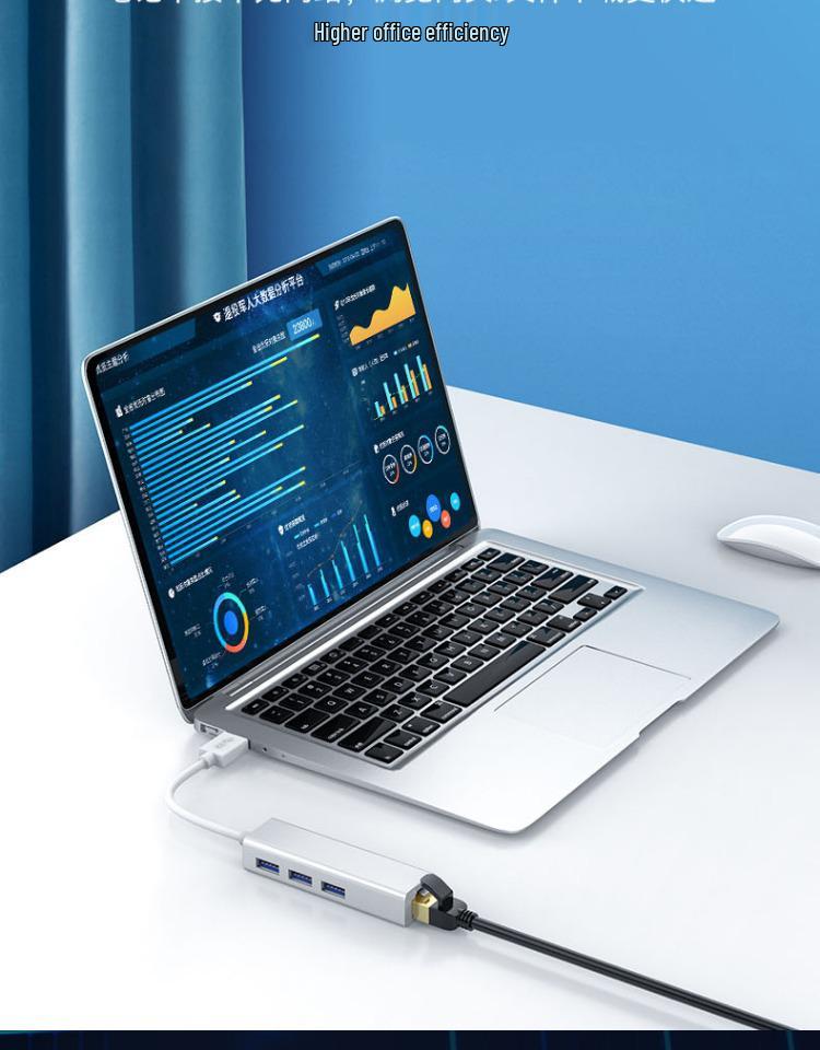 USB to RJ45 Gigabit Network Adapter, Type-C to Ethernet Cable Converter