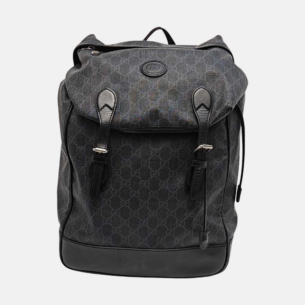 [Pre-Owned] Gucci Medium Backpack With Interlocking G 'Black' - Good #15WCIVK