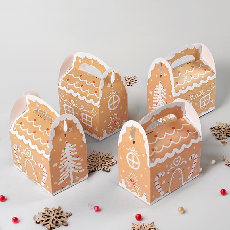 WTEMPO 10 шт 7*11*13 см красочные печатные рождественские граффити ручные коробки для конфет фестиваль праздничные вечеринки клуб креативные складные подарочные коробки
