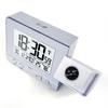 USB Rechargeable Clock 3531 Silver Alarm Clock with Time and Temperature Projection LCD Screen Alarm Clock Projection Alarm Clock