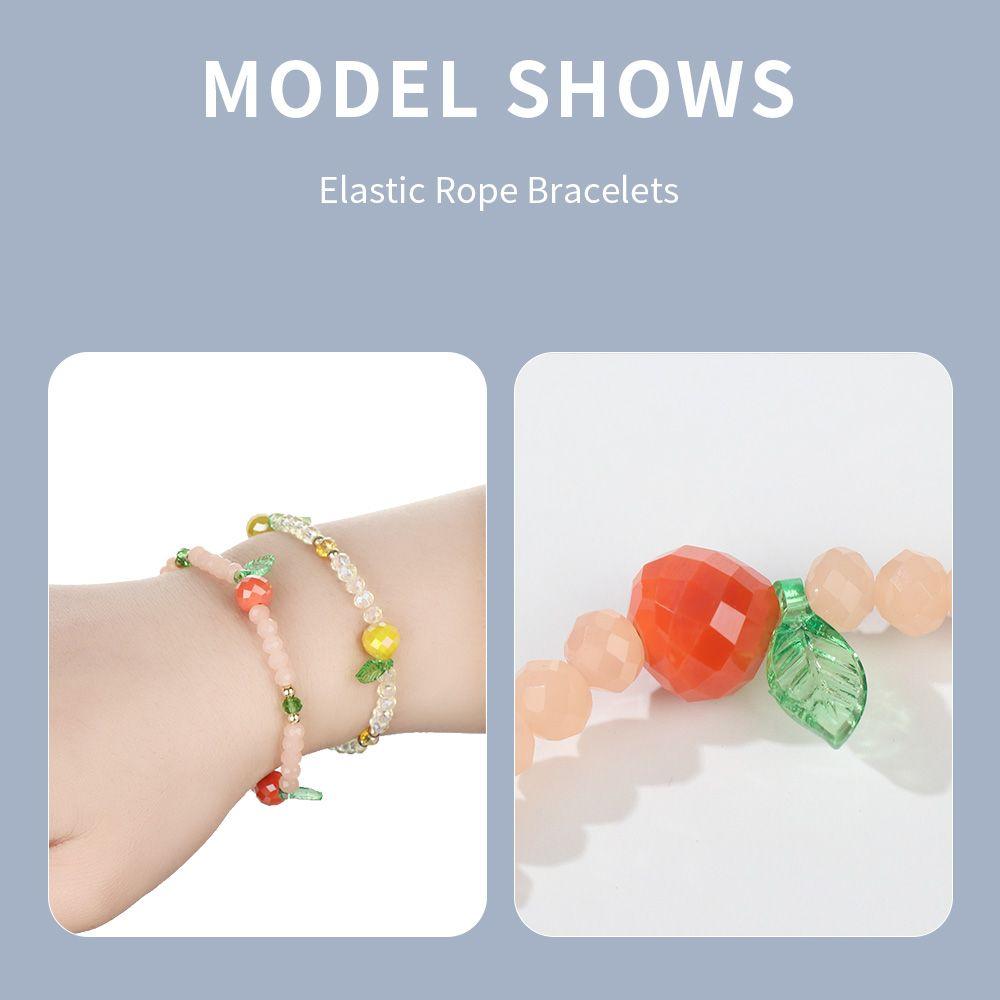 Подарочные цветные эластичные веревочные браслеты стеклянные хрустальные каменные браслеты фруктовые хрустальные бусины браслет