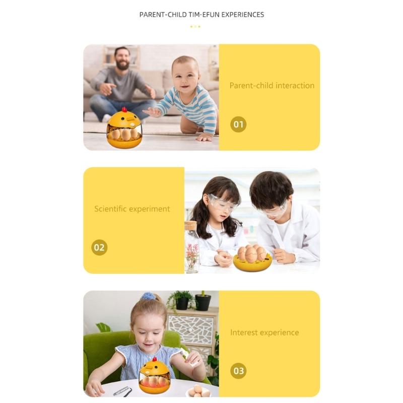 Инкубатор для яиц 5 яиц Инкубаторы для высиживания яиц Контроль тепла и влажности 5 яиц Полностью переворачивающийся Инкубатор для птицы