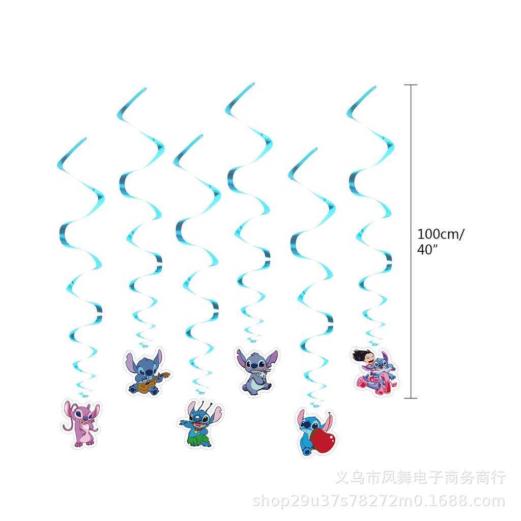 Пятнистый Синий Стич Украшения для Вечеринки Синяя Звезда Детская Бумажная Тарелка Бумажный Стакан Флаг Коробка для Конфет