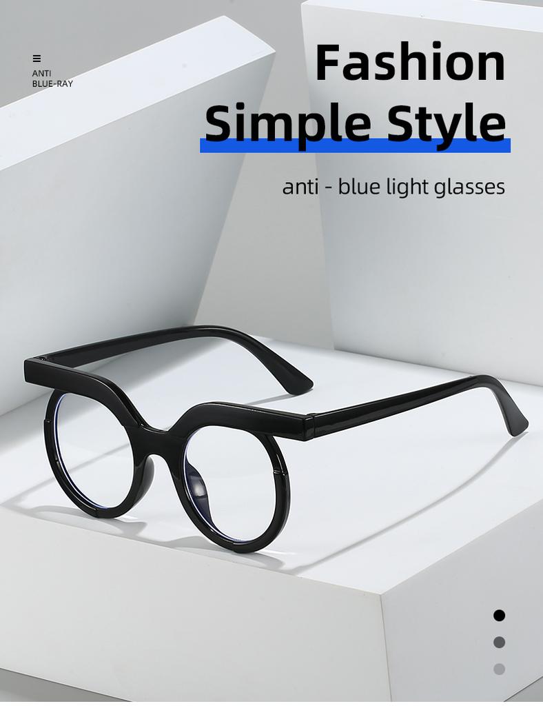 Cool Round Glasses Women Men Transparent Anti Blue Light Eyewear Brand Designer Trendy Clear Eyeglasses Fashion Optical Frame