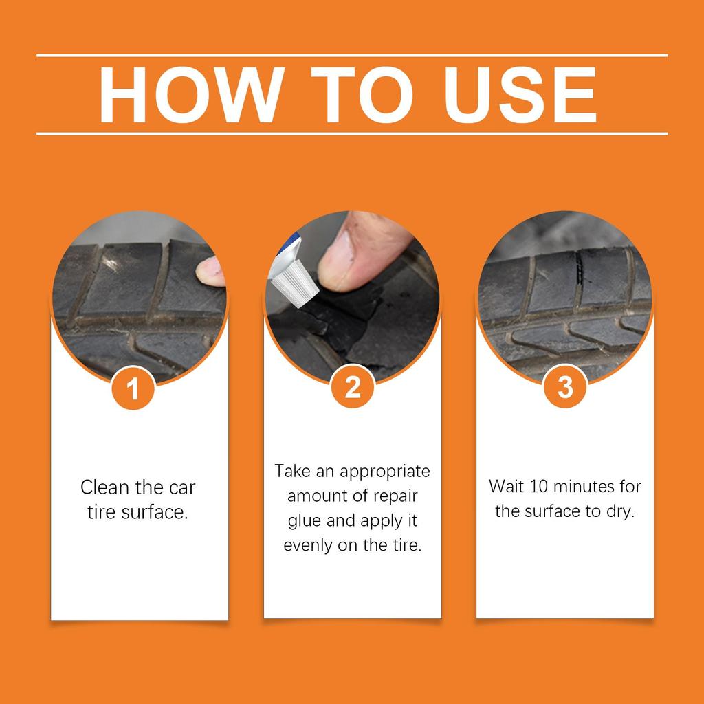 Гель для ремонта автомобильных шин Homonth Гель для ремонта боковых порезов и царапин автомобильных шин Ежедневный уход