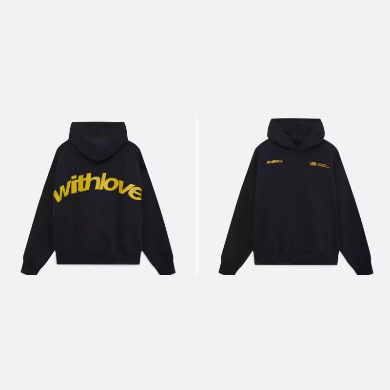 Oversized Drop Shoulder Hoodie Men Women - Loose Fit Cotton Blend Pullover Sweatshirt With Side Pockets