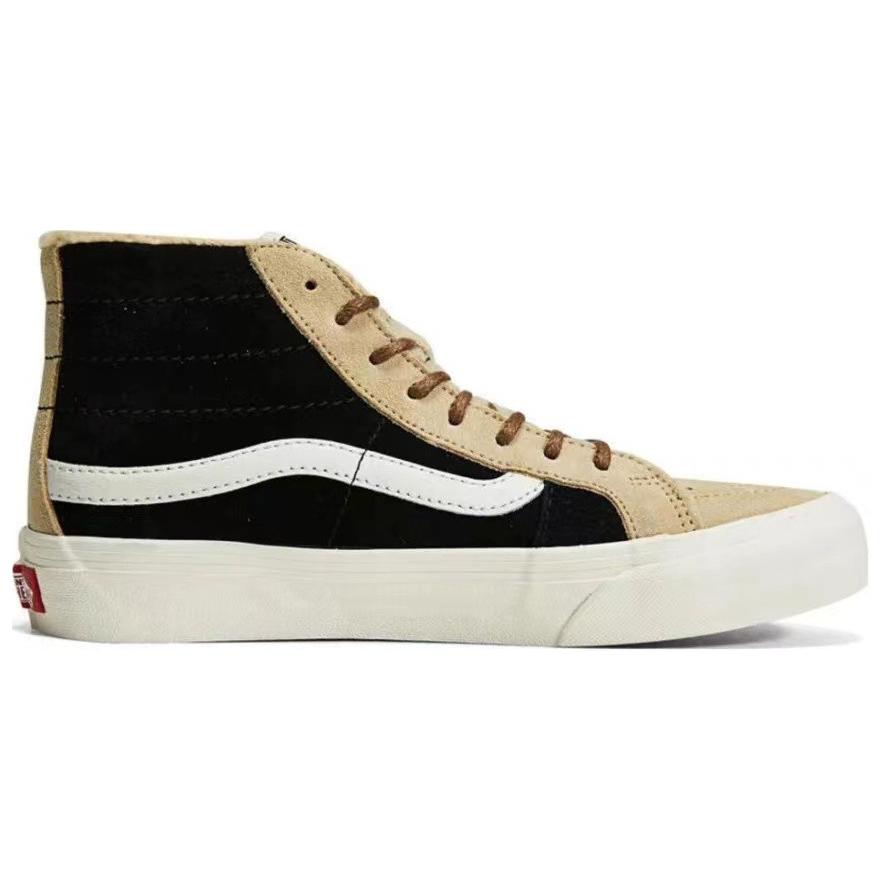 Vans Sk8 Hi Sf Retro Color Block Durable Shock Absorption Low Top Canvas Shoes Unisex Sneakers Black Brown VN0A4BX6Y3U