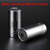 Multi Universal Ratchet Socket 7-19mm Power Drill Adapter Torque Wrench Head Set Sleeve Spanner Key G