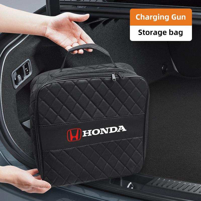NBS4 Car Accessories Leather Storage Bag High-capacity Auto Trunk Handbag For Honda Accord Civic Fit Jazz CRV CRZ CRX HRV Pilot City