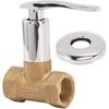 Water Stop Valve 3/4in Concealed Ceramic Brass Electroplated Water Valve Water Shut Off Valve for Kitchen Bathroom