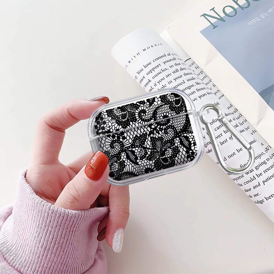 Прозрачные чехлы для наушников Чехол-обложка Для Airpods Pro3 4 Pro 1 Pro2 3 2 Узор «Тычинки цветов»