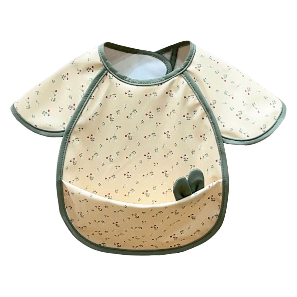 Детские водонепроницаемые слюнявчики с милым декором в виде кроличьих ушек, фартук-накидка от грязи для слюнотечения, еды, кормления, выпечки, рисования.