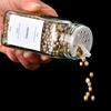 Стеклянные банки для специй с этикетками - Квадратные контейнеры для специй с деревянной крышкой, крышками-кисточками и воронкой, банки для приправ для полки, шкафа, ящика