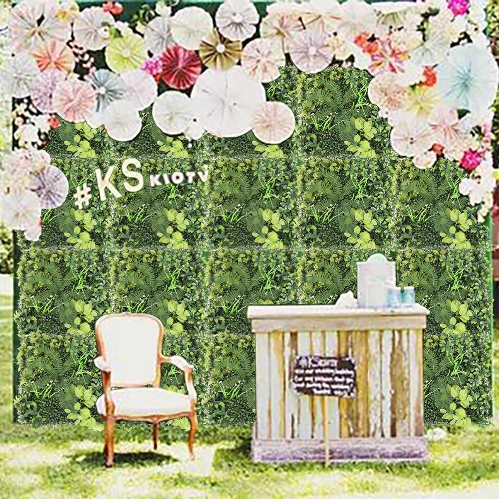 Artificial Plant Wall Panels 50x50 Cm Greenery Grass Wall Backdrop Decoration Faux Ivy Leaves Outdoor Privacy Fence Covering