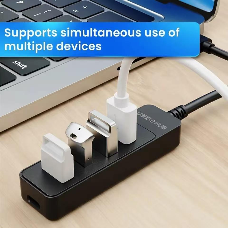 USB 30 Type C Хаб 20 Адаптер питания 4 Порта Мульти Разветвитель Расширитель Высокоскоростной Для Компьютерных Аксессуаров Несколько USB Хабов