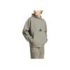 adidas Толстовка с капюшоном Zne с логотипом бренда, двухсторонняя, трикотажная, удобная, для тренировок, мужские толстовки с капюшоном, коричневые JE3071