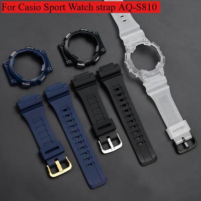 Ремешок Чехол для Casio G-Shock AQ-S810 Мужской Женский Замена Матовый Резиновый Силиконовый Ремешок для Часов Браслет