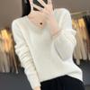 Женский кашемировый свитер Qinghe cashmere 30% кашемир 70% шерсть Женский осенне-зимний кашемировый свитер мягкий и теплый