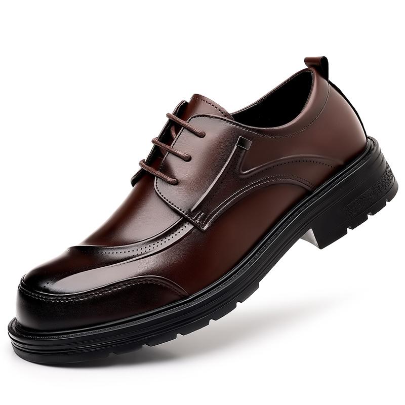Модные черные мужские кожаные туфли для торжеств, классический ретро-стиль, универсальный, для повседневного отдыха, для деловых вечеринок, элегантные и красивые туфли для взрослых