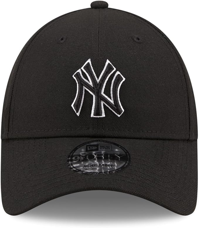Кепка 940 9FORTY Adjuster Free Size NY полиэстеровая бейсболка шляпа пол свободный черный контур серебристый [New Era] Мужская женская [Товар]