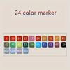 24pcs-Colors Alcohol Markers Dual Tip Permanent Art Markers for Coloring,Illustrations,and Sketching,Manga Markers Kids adult