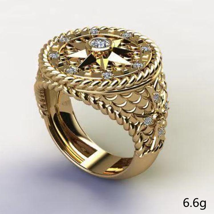 Модное полое резное кольцо с бриллиантами ручной работы для мужчин и женщин, популярное инкрустированное кольцо в стиле панк