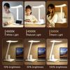 Светодиодная настольная лампа, перезаряжаемая через USB, 3 уровня яркости, сенсорная, ночник, защита глаз, складная настольная лампа для спальни, прикроватной тумбочки, стола