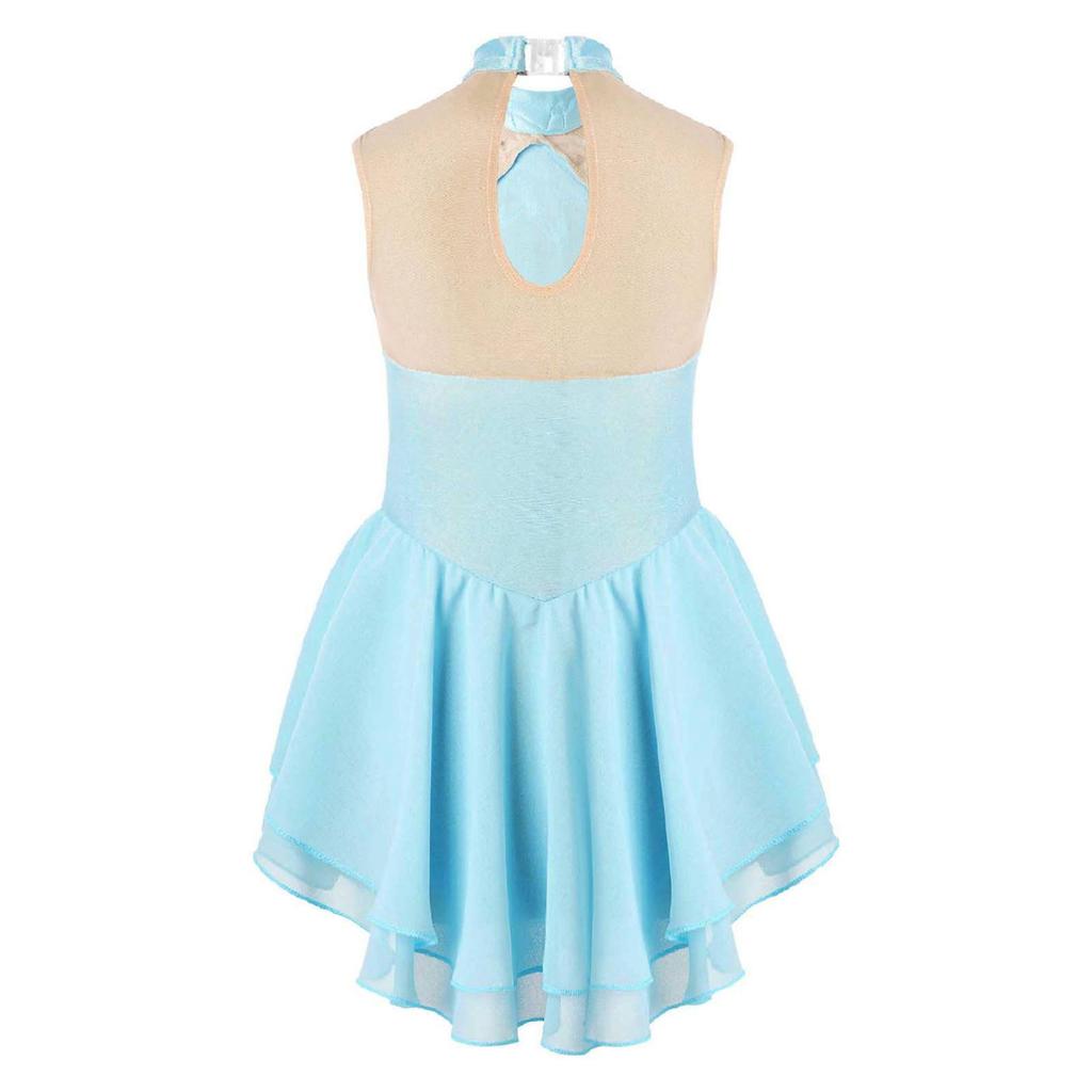 Платье для фигурного катания на коньках для девочек, детское платье для балета и танцев, детское гимнастическое платье для лирического танца, костюмы