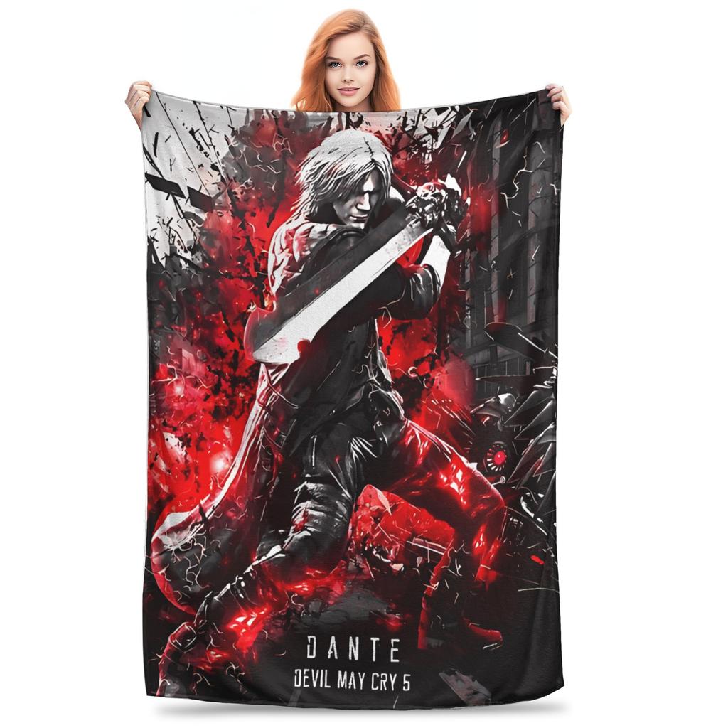 Devil May Cry 5 Dante Plush Blanket Kids Adult  Flannel Throw Blanket For Living Room Warm Design Quality Bedspread Gift