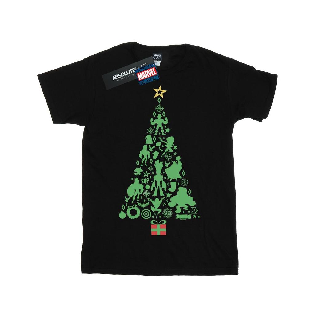 Marvel Mens Avengers Christmas Tree T-Shirt