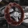 Plush Wave Fluffy Car Steering Wheel Cover, Warm Soft Fuzzy Steering Wheel Protector for Winter