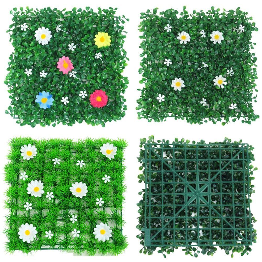 DIY Simulation Flower Plant Sheet Eternal Life Artificial Grass Backdrop Wall  Home Garden Fence