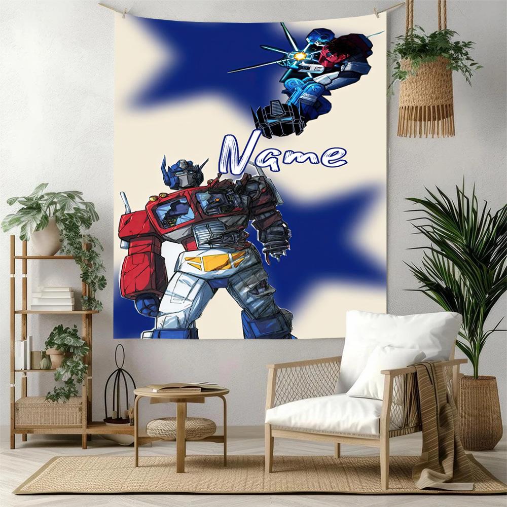 Transformers Fans Custom Your Name Wall Decor Tapestry Art For Pet Memorial Birthdaywedding Party Backdrop Family Gift