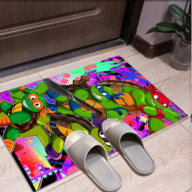 Teenage Mutant Ninja Turtles Pattern Rug, Indoor/Outdoor Mat, for Picnic, Gameroom, Bedroom, Office, Living Room, Home Decor Carpet, Birthday Gift