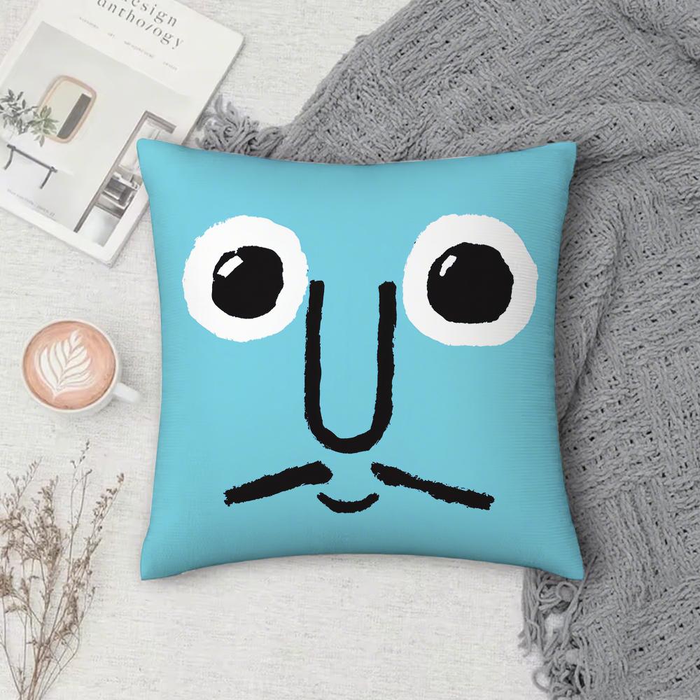 Aesthetic Art J-Jean J-Jullien Pillow Case Square Pillowcase Double-Sided Printing Short Plush Sofa Cushion Cover Bedroom