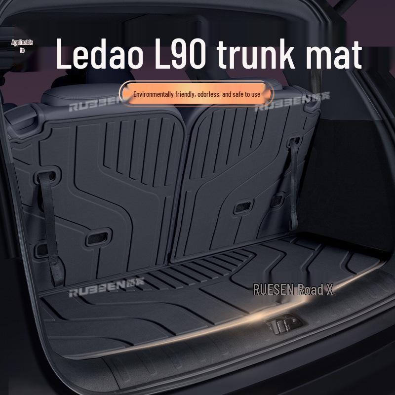 Совместимо с 25 Li Auto L9 Моделями: Коврик в багажник из ТПЭ, Полузакрытый коврик в багажник, Аксессуары для декора автомобиля.