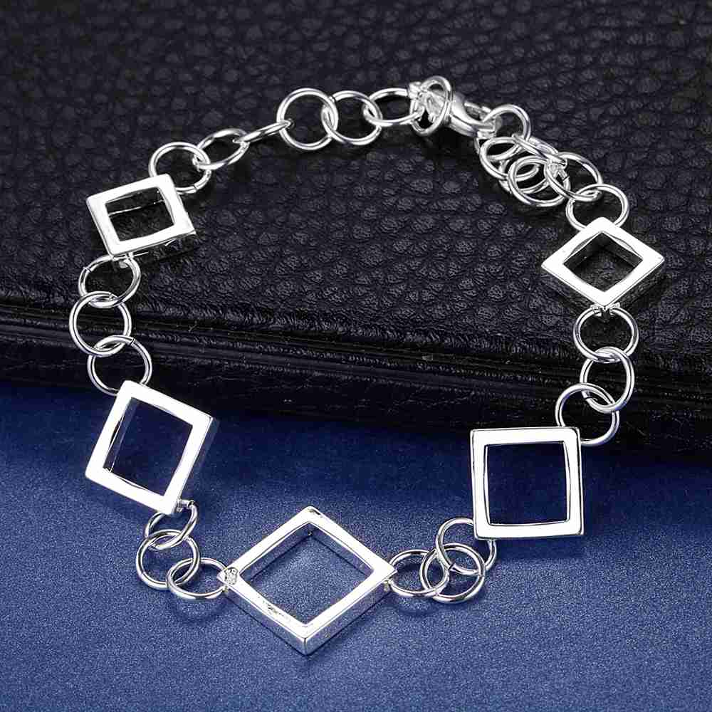 925 Silver Bracelet Heart High Quality Romance Chain For Woman Men Fashion Engagement Party Wedding Jewelry Gift