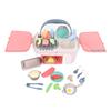 Kids Kitchen Toy Set Oven Dish Shovel Storage Basket Wok Electric Baking Role Play Toys