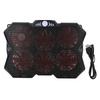 Laptop Cooling Pad 6 Height Adjustable RGB Silent 6 Fan Metal Mesh Gaming Notebook Cooler Computer Chill Mat for Under