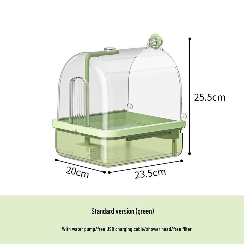 Ванночка для птиц - Черный Феникс Пион Клетка для птиц с внешней купалкой для попугаев